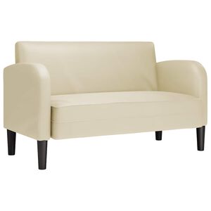 vidaXL Loveseat pohovka kr&eacute;mov&aacute; 110 cm umel&aacute; koža