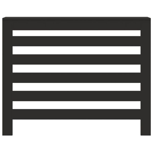 vidaXL Kryt na radi&aacute;tor čierny 104x20x82 cm kompozitn&eacute; drevo