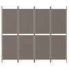 vidaXL Paraván s 4 panelmi, antracitový 200x180 cm látka