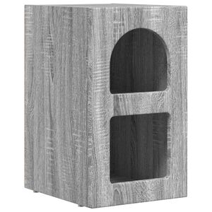 vidaXL Nočn&yacute; stol&iacute;k Siv&yacute; Sonoma 29,5 x 33,5 x 50 cm Kompozitn&eacute; drevo