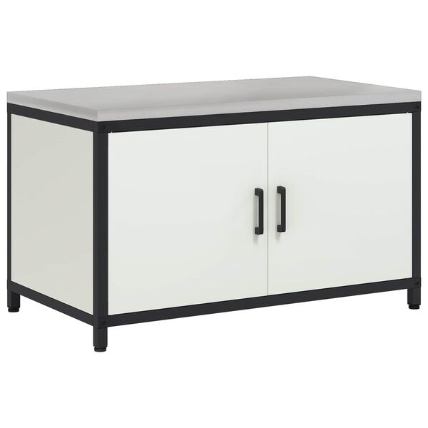 vidaXL &Uacute;ložisko v kuchyni s poličkou Biela 60 x 50 x 92 cm Oceľ