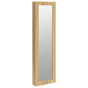 vidaXL Zrkadlov&aacute; skrinka na &scaron;perky n&aacute;stenn&aacute; 30x8,5x106 cm