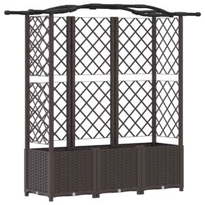 vidaXL Vyv&yacute;&scaron;en&yacute; z&aacute;hon s mriežkou a strechou Hned&aacute; 163 x 40 x 138 cm PP
