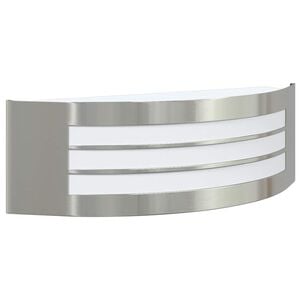 vidaXL Exteri&eacute;rov&eacute; n&aacute;stenn&eacute; svietidlo Strieborn&aacute; 32 x 10 x 10 cm