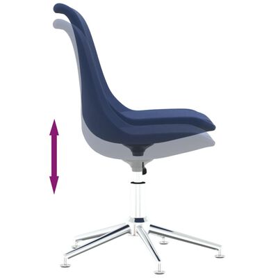 vidaXL Otočná kancelárska stolička modrá látková