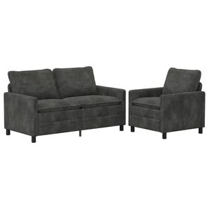 vidaXL Sada pohoviek 2 ks Antracitov&aacute; Polyester