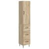 vidaXL Sada skr&iacute;ň 2 pcs Dub sonoma 33 x 34,5 x 90 cm Kompozitn&eacute; drevo