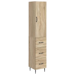 vidaXL Sada skr&iacute;ň 2 pcs Dub sonoma 33 x 34,5 x 90 cm Kompozitn&eacute; drevo