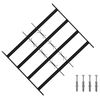 vidaXL Bezpečnostn&eacute; mreže na okn&aacute; so 4 priečnymi tyčami 3 pcs 43-74 cm