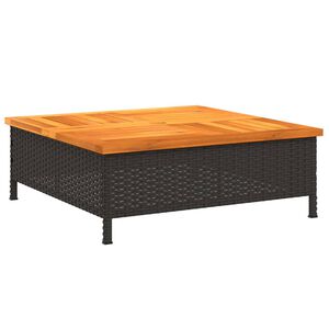 vidaXL Kryt na podstavec slnečn&iacute;ka čierny 70x70x25 cm polyratan ak&aacute;cia