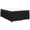 vidaXL Posteľn&yacute; r&aacute;m boxspring s matracom čierny 140x200 cm zamat