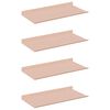 vidaXL Z&aacute;vesn&aacute; polica 4 ks Ružov&aacute; 40 x 18 x 2,5 cm Oceľ