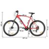 vidaXL Horský bicykel 21 rýchlostí 29" koleso 53 cm rám červený