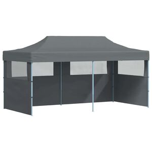vidaXL Skladac&iacute; p&aacute;rty stan s bočn&yacute;mi stenami 3x6 m antracitov&yacute;