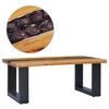 vidaXL Konferenčn&yacute; stol&iacute;k 100x50x40 cm mas&iacute;vne teakov&eacute; drevo a polyresin