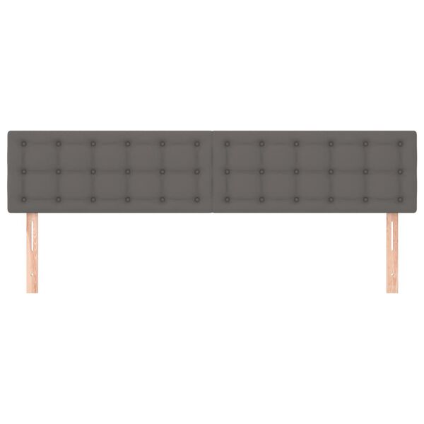 vidaXL Čel&aacute; postel&iacute; siv&eacute; 180x5x78/88 cm umel&aacute; koža