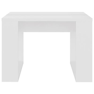 vidaXL Príručný stolík biely 50x50x35 cm drevotrieska