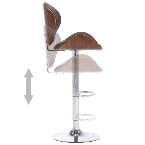 vidaXL Barová stolička, sivá, látka