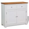vidaXL Komoda 90x33,5x83 cm, dubov&yacute; mas&iacute;v