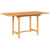 vidaXL Predlžovac&iacute; z&aacute;hradn&yacute; st&ocirc;l 110-160x80x75 cm mas&iacute;vny teak