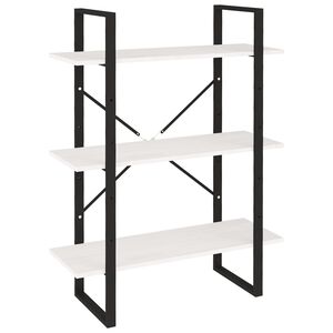 vidaXL Knižnica s 3 policami biela 80x30x105 cm mas&iacute;vna borovica