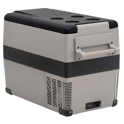 vidaXL Chladiaci box s rukoväťou čierno-sivý 35 l PP a PE