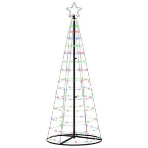 vidaXL LED vianočn&yacute; stromček EKENAS 250 cm 390 LED Viac farieb Oceľ