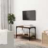 vidaXL TV skrinka hned&yacute; dub 60x33x41 cm spracovan&eacute; drevo a oceľ