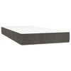 vidaXL Boxspring posteľ s matracom a LED, tmavosiv&aacute; 120x190 cm, zamat