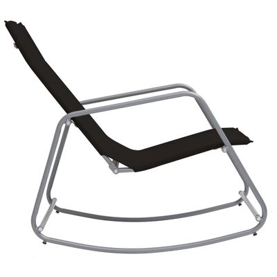 vidaXL Záhradná hojdacia stolička čierna 95x54x85 cm textilén