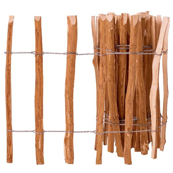 vidaXL Latkový plot, lieskové drevo 60x500 cm