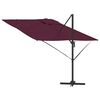 vidaXL Roma Parasol Červená 286 x 285 x 265 cm Polyester a hliník