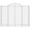 vidaXL Oblúkové gabionové koše 2 ks 200x50x140/160 cm pozink. železo