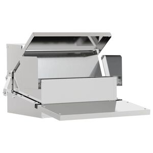 vidaXL Krm&iacute;tko s ped&aacute;lom pre kura Strieborn&aacute; 50 x 40 x 29 cm 2 kg