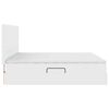 vidaXL &Uacute;ložn&aacute; posteľ s matracmi Čist&aacute; biela 200 x 200 cm Umel&aacute; koža