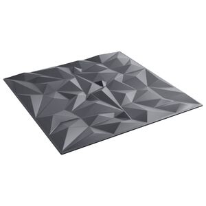 vidaXL N&aacute;stenn&eacute; panely 12 ks 50 x 50 cm Amethyst &Scaron;ed&yacute; XPS Pena