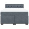 vidaXL Posteľn&yacute; r&aacute;m boxspring s matracom tmavosiv&yacute; 160x200 cm zamat