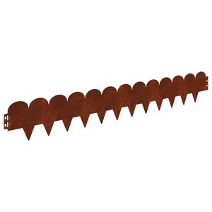 vidaXL Obrubn&iacute;k tr&aacute;vnika 20 ks 103 x 15 cm Oceľ Hrdzav&yacute;
