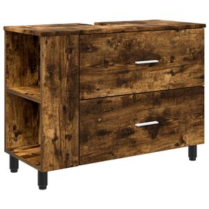 vidaXL Kozmetick&yacute; stol&iacute;k do k&uacute;peľne Dymov&yacute; dub 80 x 35 x 60 cm