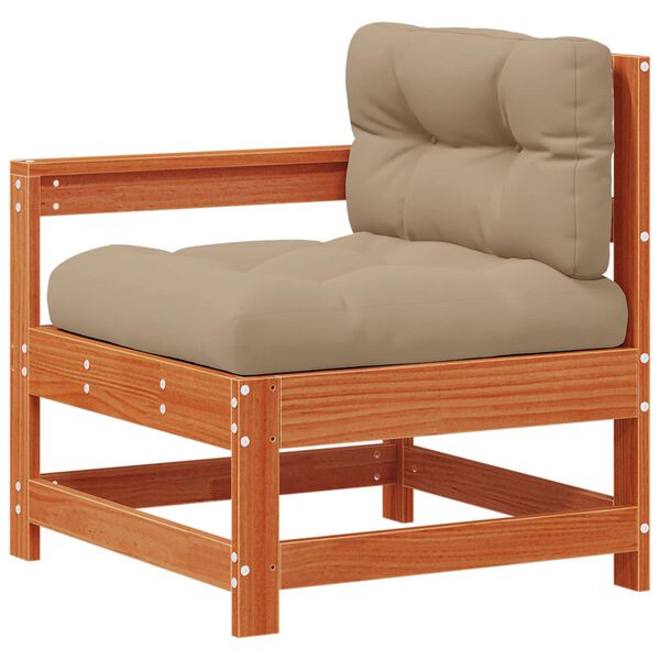 vidaXL Z&aacute;hradn&yacute; lounge set 7 pcs Voskov&aacute; Hned&aacute; Mas&iacute;vna borovica