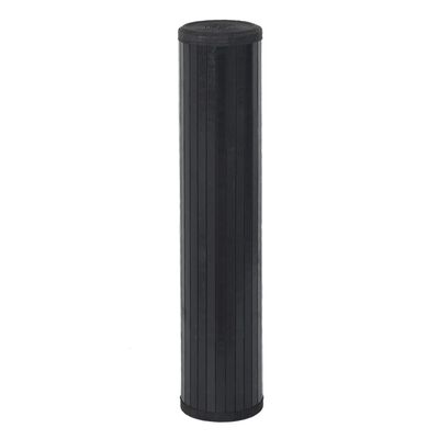 vidaXL Koberec obdĺžnikový čierny 100x200 cm bambus