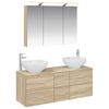vidaXL Sada k&uacute;peľňov&eacute;ho n&aacute;bytku 4 pcs Dub sonoma