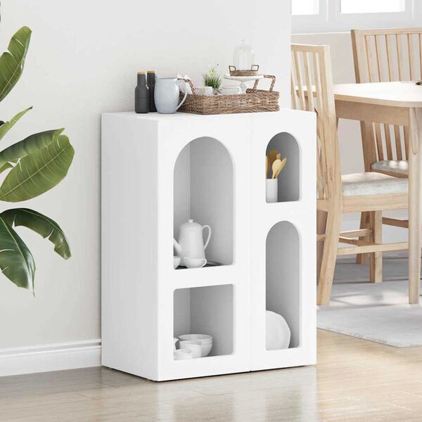 vidaXL Serv&iacute;rovacia skriňa Biela 59 x 35 x 80.5 cm Kompozitn&eacute; drevo