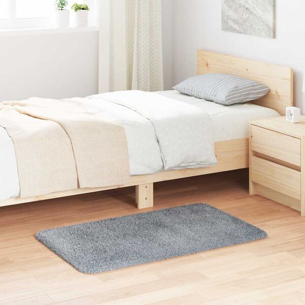 vidaXL Chlpat&yacute; koberec s vysok&yacute;m vlasom NAVARRA svetlosiv&aacute; 60x100 cm