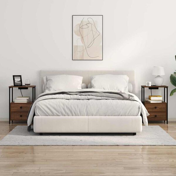 vidaXL Nočn&yacute; stol&iacute;k 2 pcs Hned&yacute; dub 40 x 31 x 60 cm Kompozitn&eacute; drevo