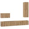 vidaXL N&aacute;stenn&yacute; TV kabinet 4 pcs Remeseln&yacute; dub Kompozitn&eacute; drevo