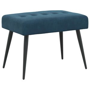 vidaXL Lavica s gomb&iacute;kov&yacute;m pre&scaron;&iacute;van&iacute;m Modr&aacute; 60 x 40 x 45 cm Zamat