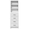 vidaXL Highboard so z&aacute;suvkou Biela 40 x 41 x 135 cm Kompozitn&eacute; drevo