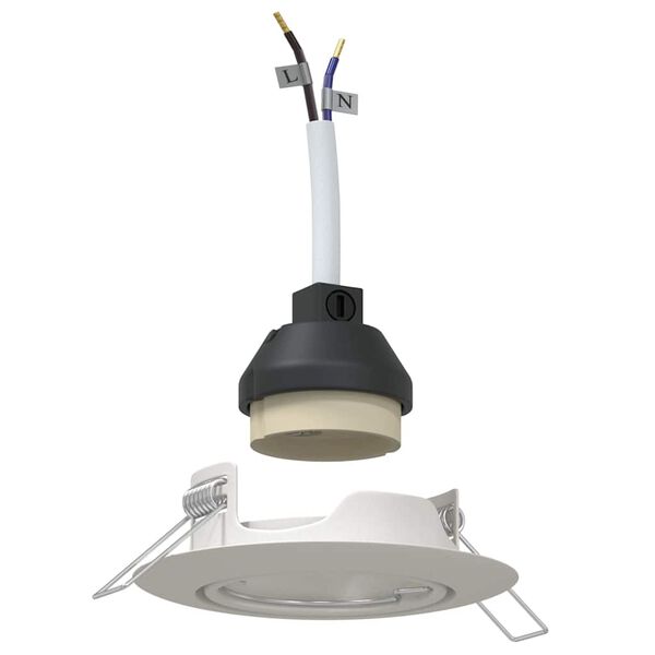 vidaXL Bodové svetlo 24 pcs Biela 9 x 9 x 2.5 cm Kov