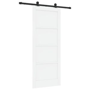 vidaXL Posuvn&eacute; dvere ORKDAL 83 x 202 cm Borovicov&yacute; mas&iacute;v Biela